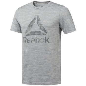 Reebok Herren Elements Marble Melange Joggingshirt Hellgrau – L