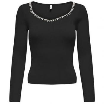 ONLY Black Knit Sweater - Round-neck - Size S