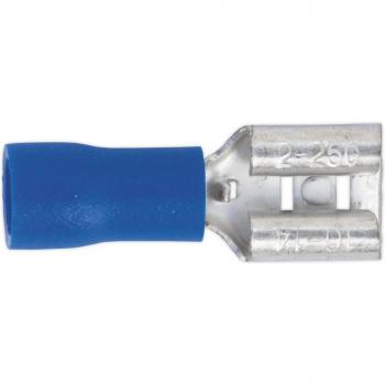 Sealey BT20 | Push-On Terminal 6.3mm Female Blue Pack of 100
