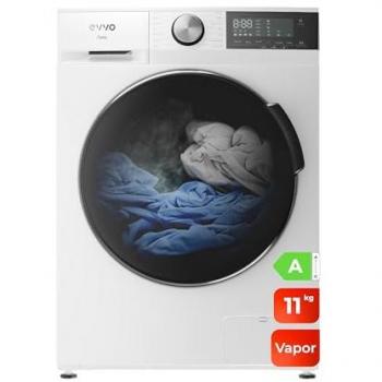 Lavadora EVVO Nova 11 Clase A 11Kg Vapor 60cm Blanca