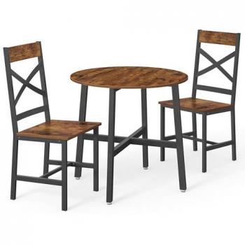 Modern Glass Top Dining Table with Upholstered Chairs