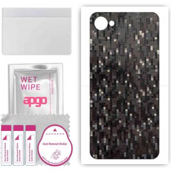 HTC Desire 12 Protective Vinyl Sticker - Carbon Pixel