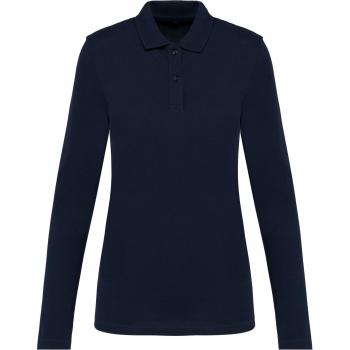 Maglietta polo donna con maniche lunghe
