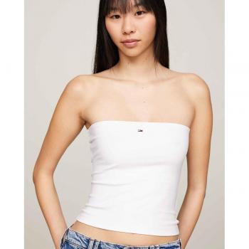 Tommy Jeans - Top Bandeau Essentiel Femme - Blanc