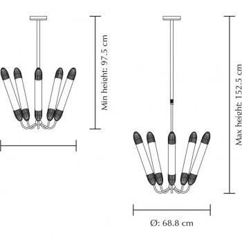 Lámpara colgante Acero Lemon Squeeze de 85,6 cm