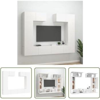 Mobili Porta TV Set 6x Bianco Legno Multistrato