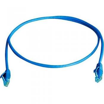 Telegärtner CAT 6 U/UTP RJ45 Network Patch Cable, Flame-Retardant, Halogen-Free, 0.50 m, Blue