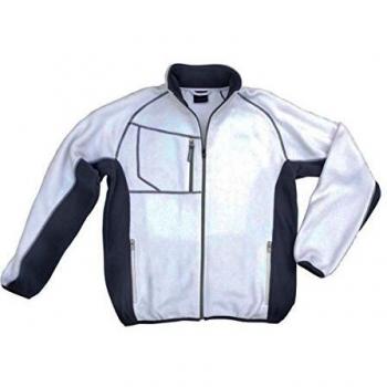 Champ Fleecejacke in Weiß/Grau, Größe 2XL