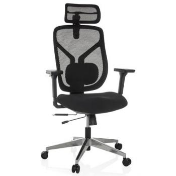 Hjh OFFICE CASSILIS B - Sedia da ufficio premium, nero