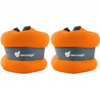 Double 1‑kg Orange Wrist Weights