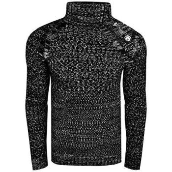 Grobstrick Rollkragenpullover RUSTY NEAL für Herren, Schwarz XL
