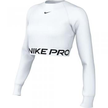 Top Cropped Mujer Nike Pro Blanco Manga Larga S