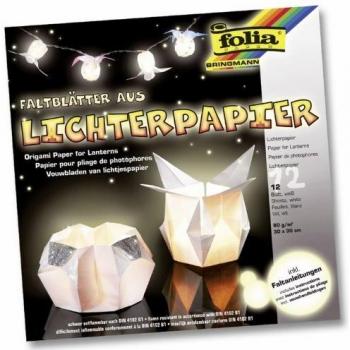 Folia Origami-Lichterpapier 300 x 300 mm weiß