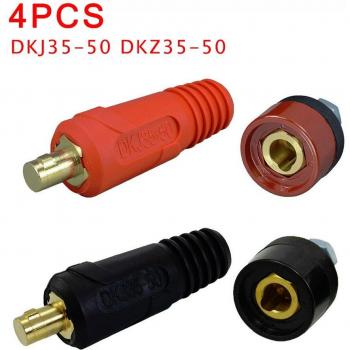 Conector Dinse para Cable de Soldadura TIG, DKJ35-50 y DKZ35-50, 2 Piezas