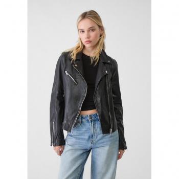Pelle Biker Stradivarius Nero XS