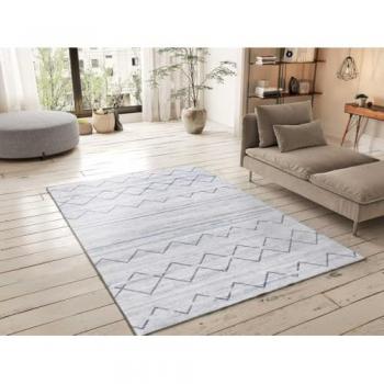 Alfombra Geométrica de Interior en Gris - Atticgo, 140x200 cm
