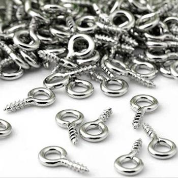 100PCS Tiny Eye Pins with Screw Loops