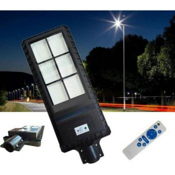 Lampione Stradale Faro A Led 180w Con Pannello Solare Telecomando Fb-99180