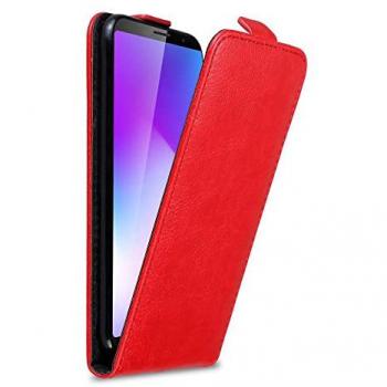 Cadorabo Flip: Transparente Eleganz – Smartphonehülle für Cubot KingKong Power (Rot)