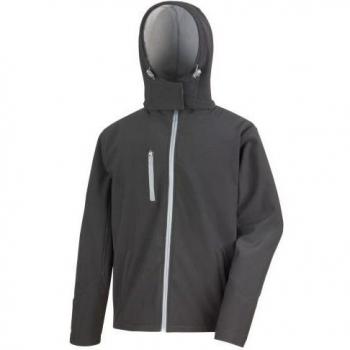 Result Core Men's Hooded Soft Shell Jacket XXL Black/Red