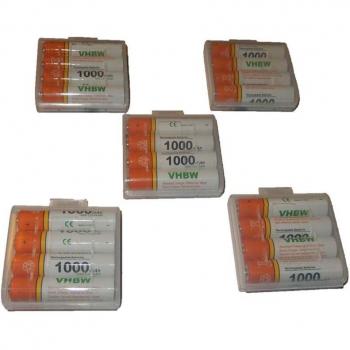 Vhbw Orange 20‑Pack AAA Micro Batteries for Audioline 202 & 480 Wireless Phones – 1000mAh, 1.2 V NiMH