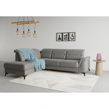 SIT & MORE Ecksofa Sinatra L‑Form mit Ottomane – optionales Kopfteil und Armteile