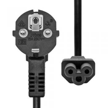 ProXtend Schuko to C5 Angled Power Cable, Black 5m