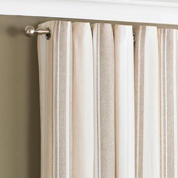 Essentials Broadway Modern Striped Eyelet Curtains