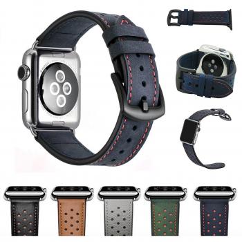 Trop Saint® Bracelet Compatible avec Apple Watch Serie 1/2/3/4/5/6/SE - Bleu