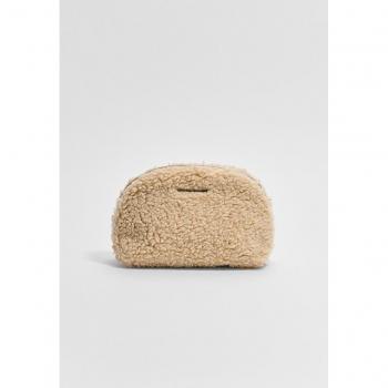 Necessaire Pelliccia Artificiale Arricciata Stradivarius Grande Ecru