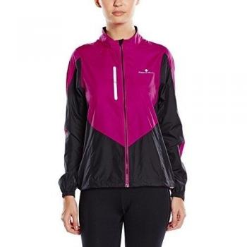 Chaqueta Viento Lite Ronhill Mujer – Negra con Tono Morado
