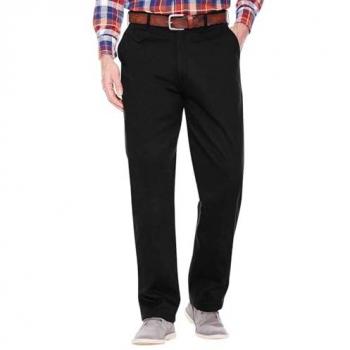 SmartComfort Fleece Chino Pants (Men’s) – Black, 32W/29L