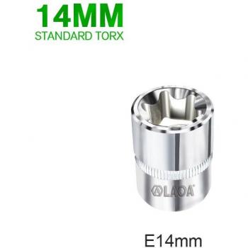 LAOA 3/8 Metric Torx Socket Set 8-20mm with 75mm Extension Rod