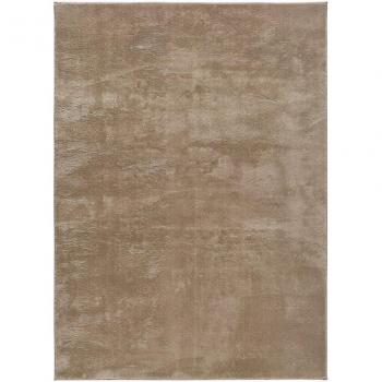 Tapis Uni Toucher Doux Beige 80x150 cm
