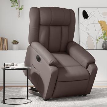 VidaXL Elektrischer Sessel mit Aufstehhilfe – Braun Kunstleder