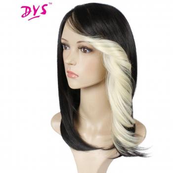Deyngs Ombre Black to Red Bangs Wig
