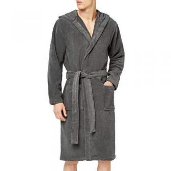 Tommy Hilfiger Bademantel Icon Hooded Bathrobe 2S87905573 Grau S Herren