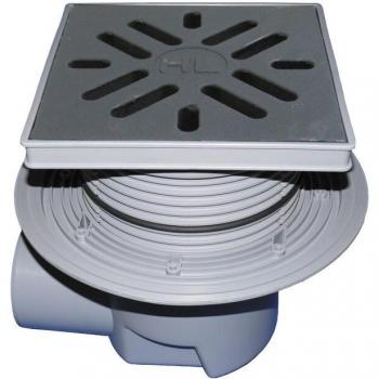 Siphon Horizontal Perfekt DN110 avec Support de Grille Plastique