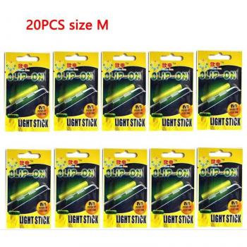 Clip On! 20Pcs Night Fishing Lighting Stick