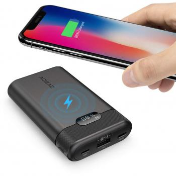 Batteria Esterna AIDEAZ 10000mAh Ultra-Compatto per iPhone e Samsung Nero