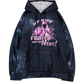 Wave166 Brustkrebs-Tiefkühl‑Tie‑Dye Kapuzenpullover