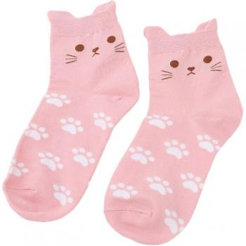 Kawaii Cat Pattern Combed Cotton Socks