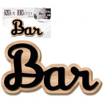 3D-Wanddeko 'Bar' aus Holz