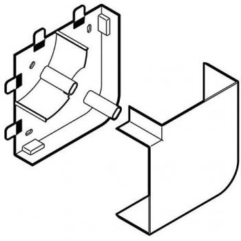 Angle plat PW 160x50 pour goulotte LOGIX 680370 - PLANET-WATTOHM - PVC - Blanc - Intérieur
