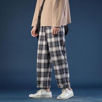 Men's Casual Loose Plaid Pants M-3XL