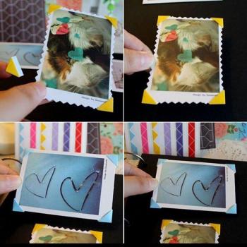4 Sheets of Retro PVC Photo Corner Stickers for Instax Mini - 408 Total