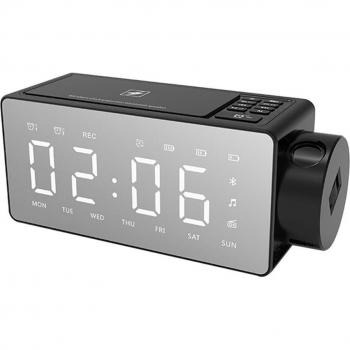 Smart Multifunctional Bluetooth Speaker Alarm Clock with TF Card Support and Wireless Charging