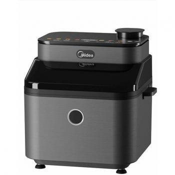 Midea MF-CY75A friggitrice ad aria 1650w capacità 7 lt tecnologia juicylock 8 programmi pannello digitale cestello removibile antiaderente nero