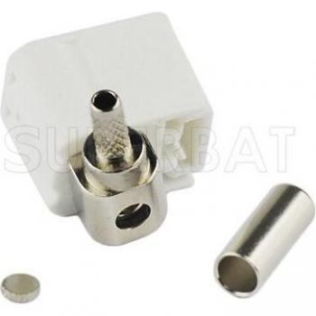 Superbat 10pcs RF Connector Fakra code B Jack Female Right Angle Crimp