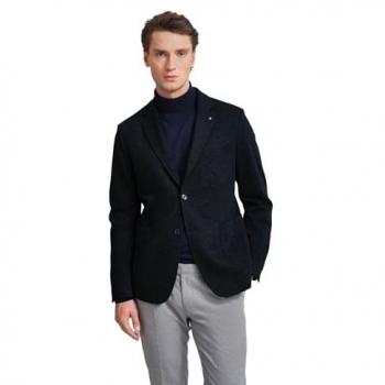 Sakko BUGATTI Gr. 50, blau (marine) Herren Sakkos mit aufgesetzten Taschen